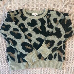 Kids large cheetah print sweater